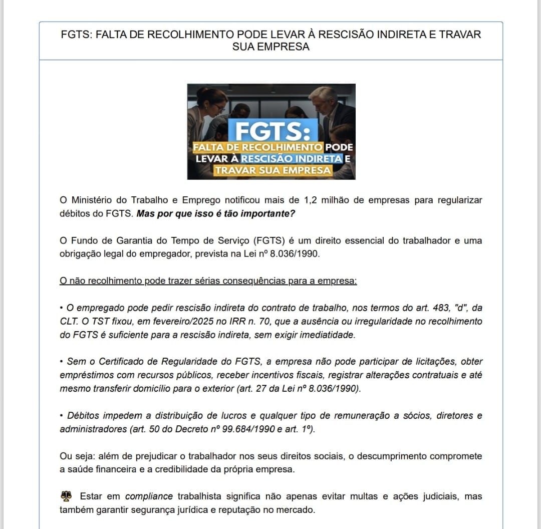 COMUNICADO FGTS